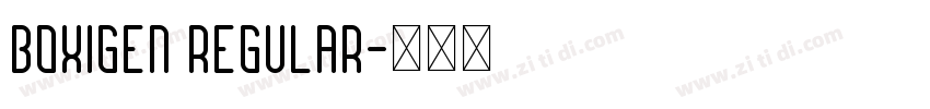 BOXIGEN Regular字体转换
